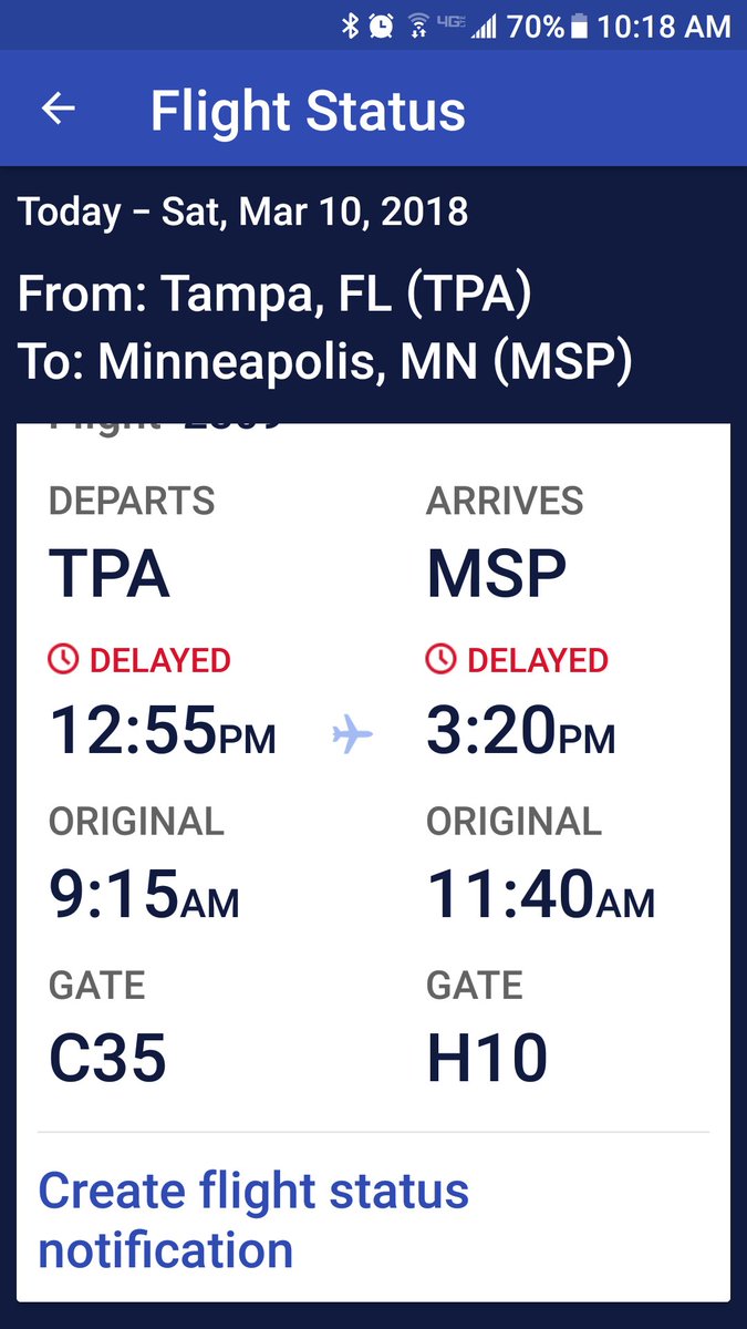 Sara33094's tweet photo. @SouthwestAir what good are non-stops if you cannot schedule crew rest times? #UnforcedError re: #Austin to #Tampa? I'm going back to @Delta for frequent (2x per month) #TPA to #MSP trips. https://t.co/ce9JCVXYrI