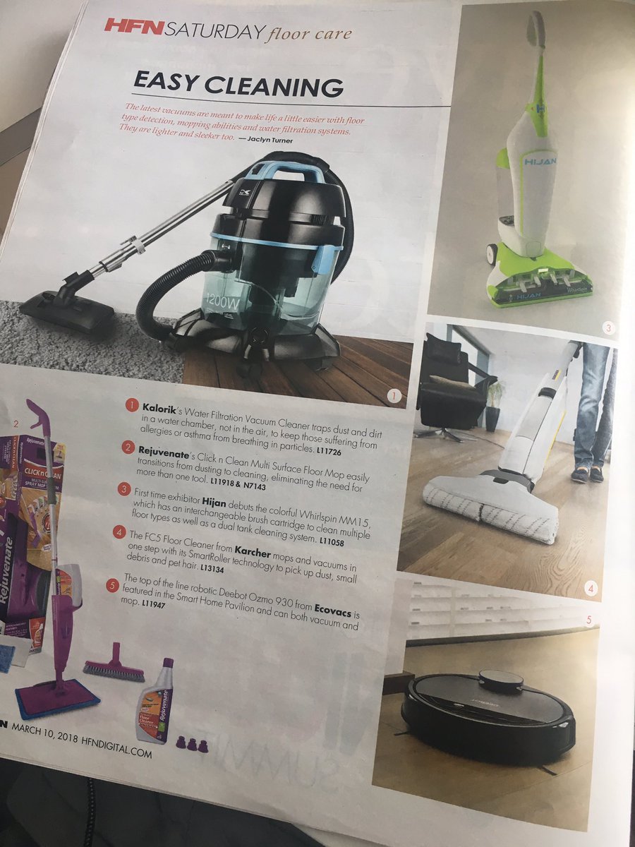 citizencaen's tweet photo. Many thanks to @HFNmag for great coverage of @EcovacsUS at #IHHS2018 #askdeebot #deebotlife https://t.co/1GBe9ku3ja