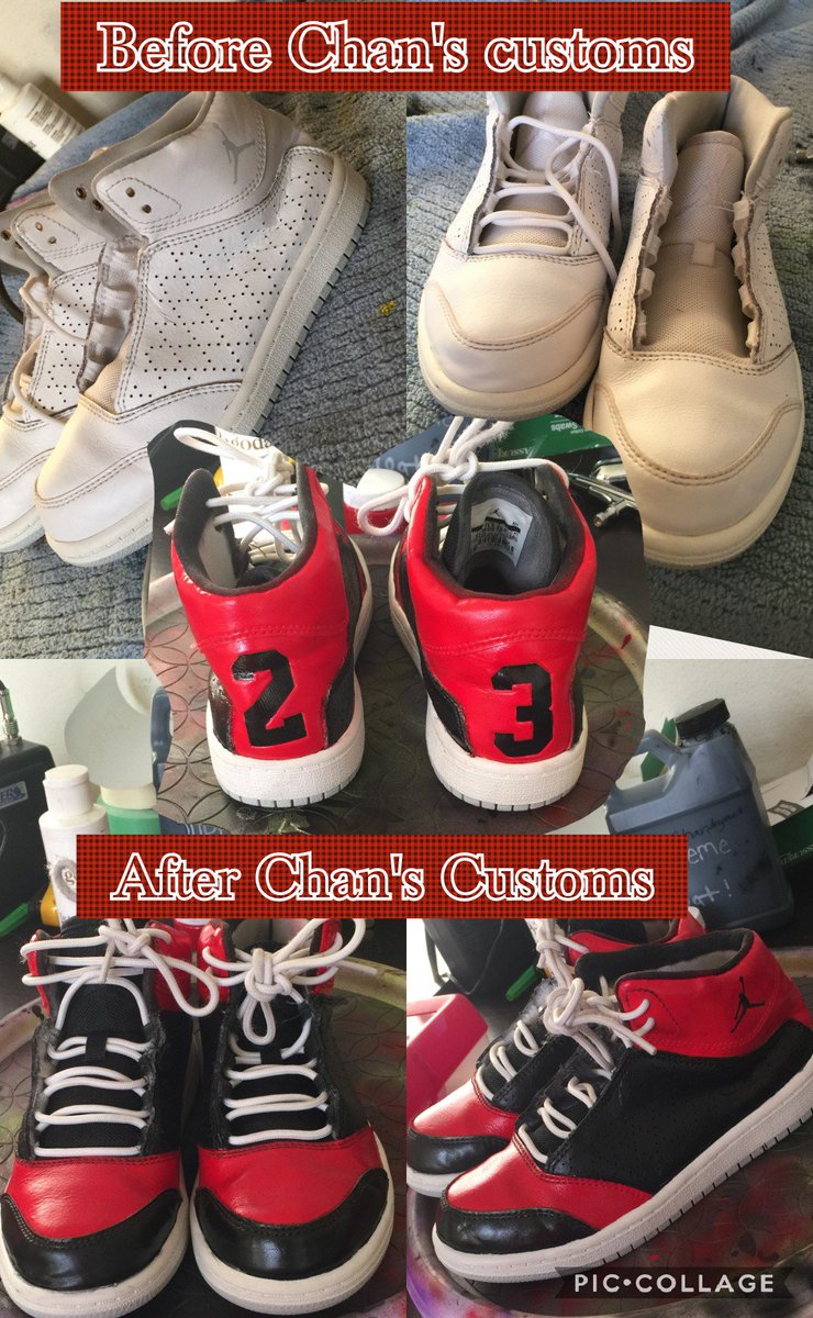 My son Chandler started his own shoe restoration and customizing business. If you have any shoes in need of touch up or special designs, let us know. Did I mention he's only 14? Support this young entrepreneur.