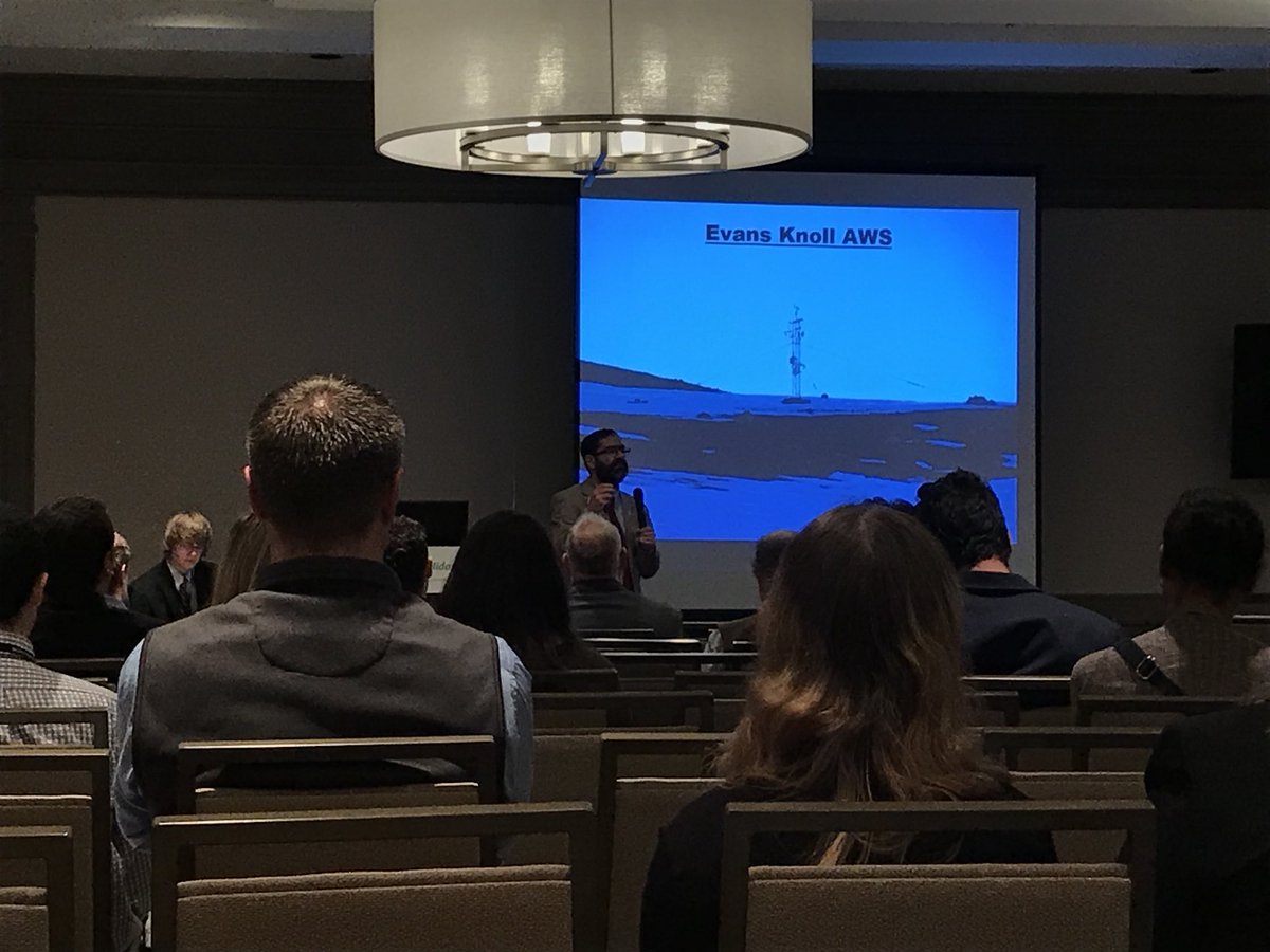 onwithjohnwx's tweet image. One of my favorite talks every year come from @LSCAlumni @MatthewLazzara.  His work and research takes place in Antarctica.  His stories are OUTRAGEOUS!!!  #NESC2018
