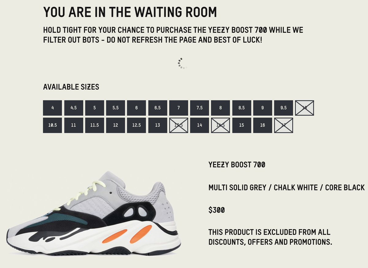 adidas yeezy queue