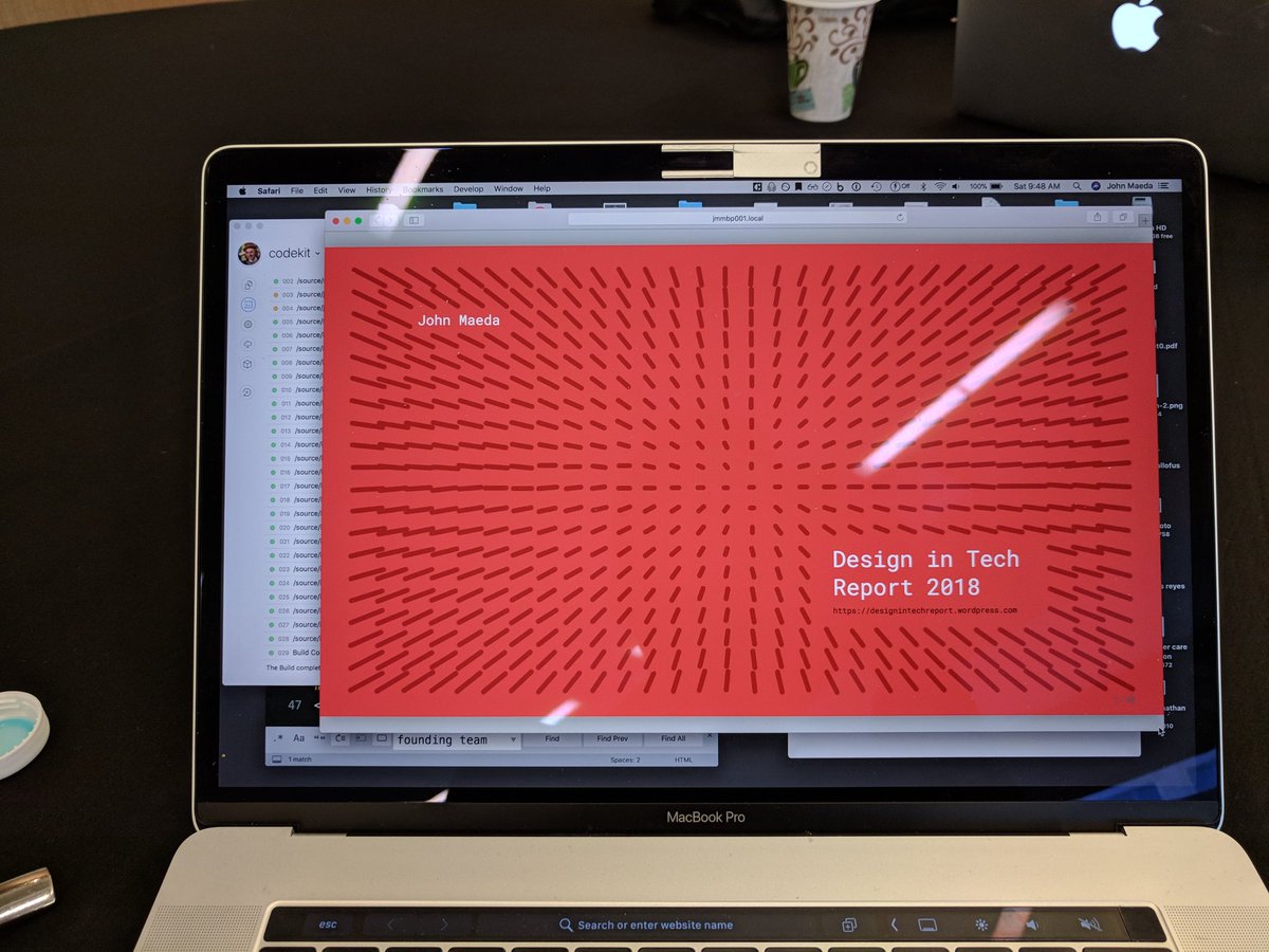 2018 #DesignInTech Report presents today at <a href="/SXSW/">SXSW</a> -- thanks for all your help.
