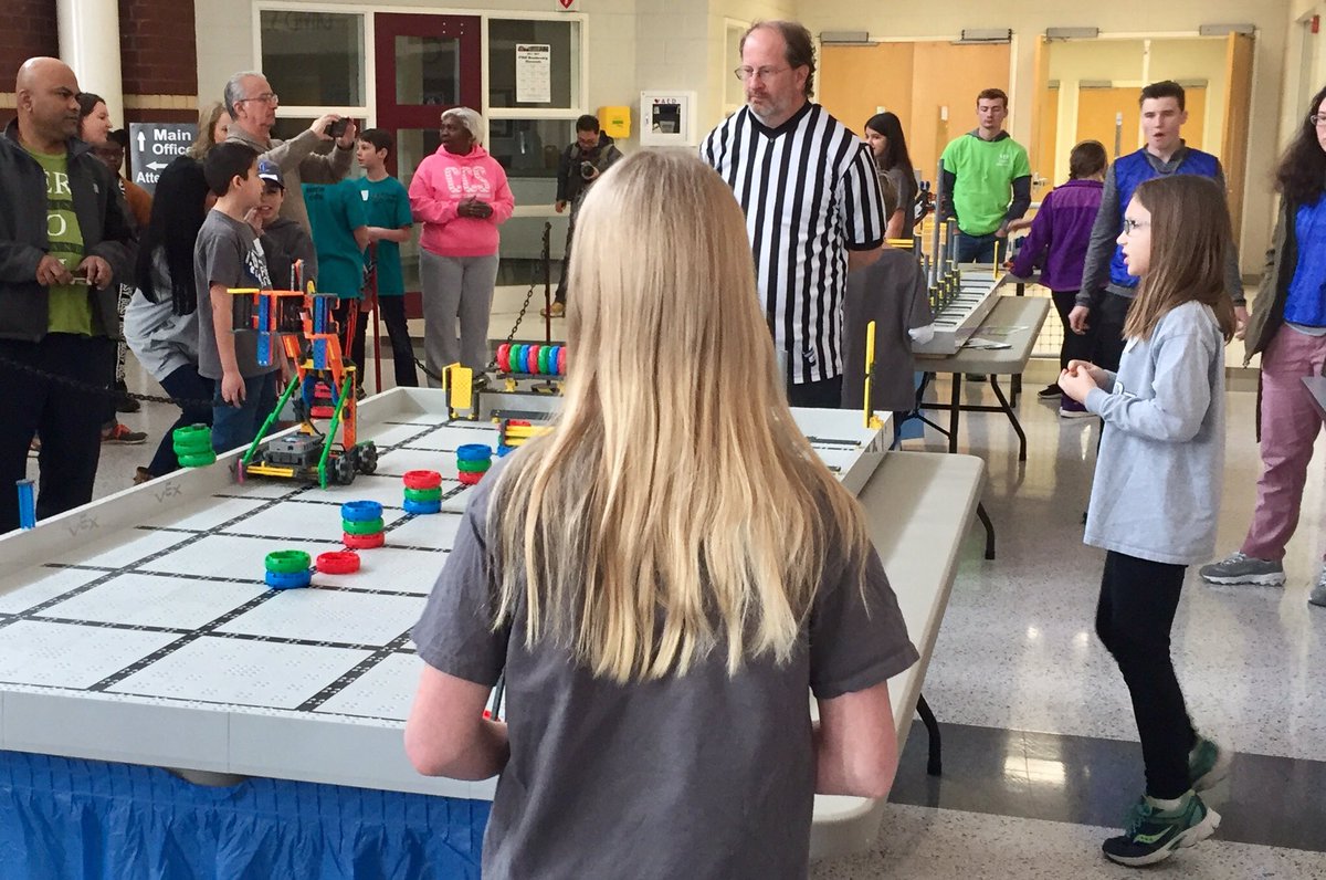 CabCoSchools's tweet photo. Robotics championship competition is under way. It's VEXellent! https://t.co/2T0TQgkURV