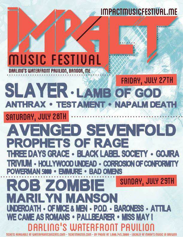 CSockalexis's tweet photo. @Slayer @lambofgod @Anthrax @testament @NAPALM_DEATH @officialND @BostaphOfficial @nuclearblastusa Got my tickets to Impact Fest in Bangor, ME .. One final Slayer mosh pit .. This is going to be an awesome weekend !! https://t.co/rCb6zbs3wt