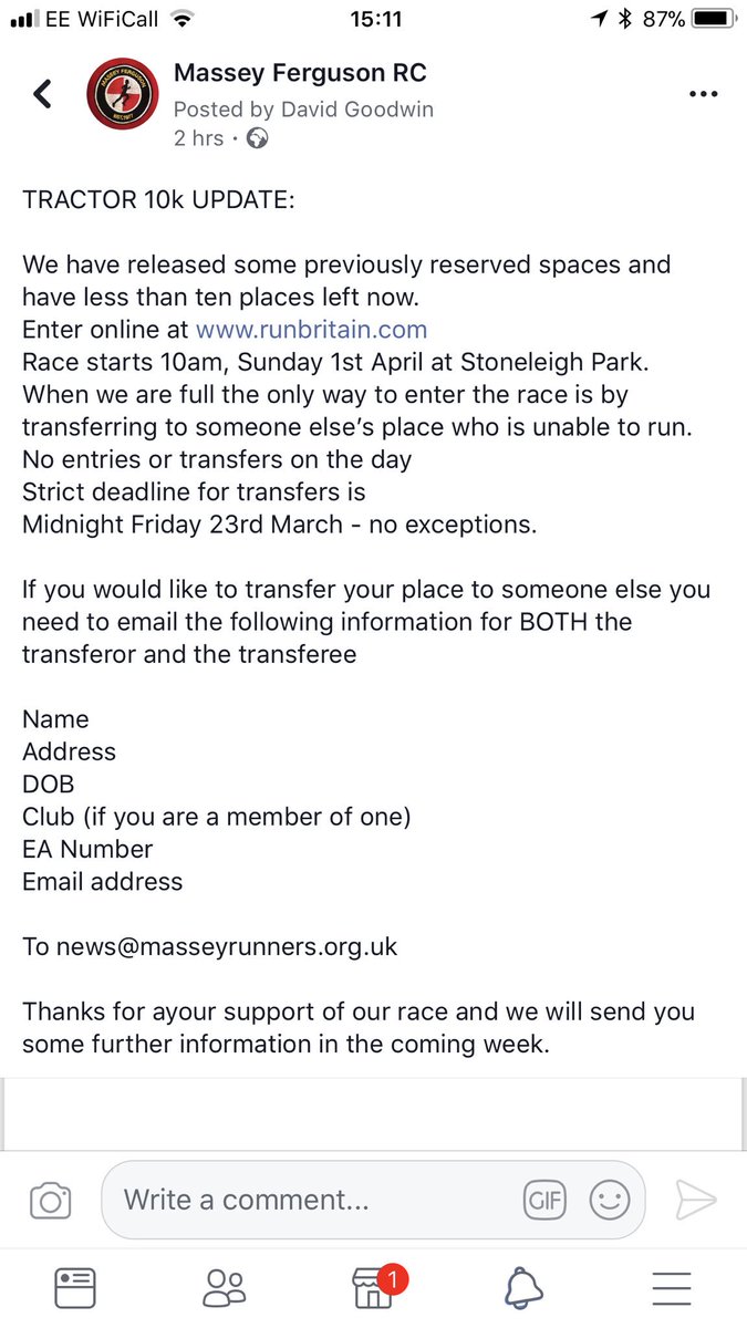 Massey_Runners's tweet image. Tractor 10k update! Last few places remaining &amp;amp; then our event will be a SELL OUT! #signupquick #MFRCTractor10k 🚜🏅🏃🏻‍♀️🏃🏻‍♂️👏🏻