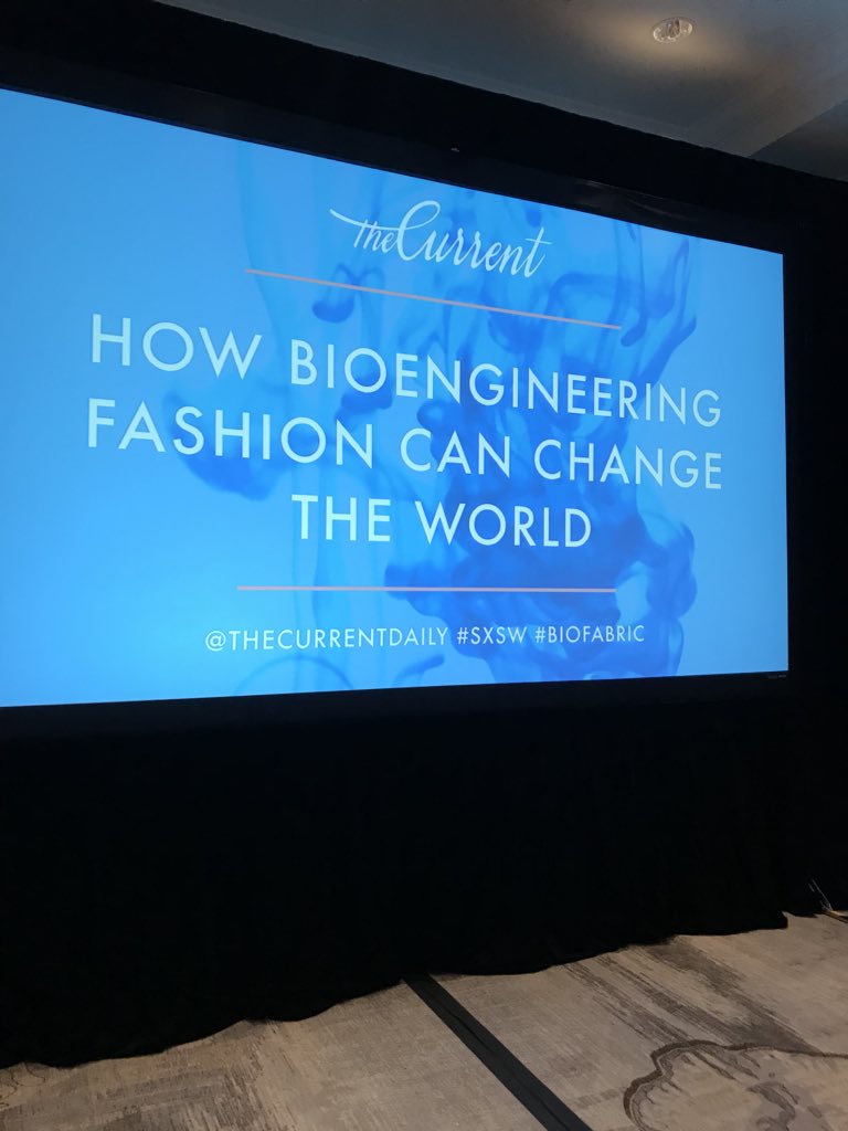 rachel_arthur's tweet photo. About to hit the stage for our #biofabric session at #SXSW with @dwidmaier @boltthreads @Biocouture @ModernMeadow @hm https://t.co/BqzKa2q6S4