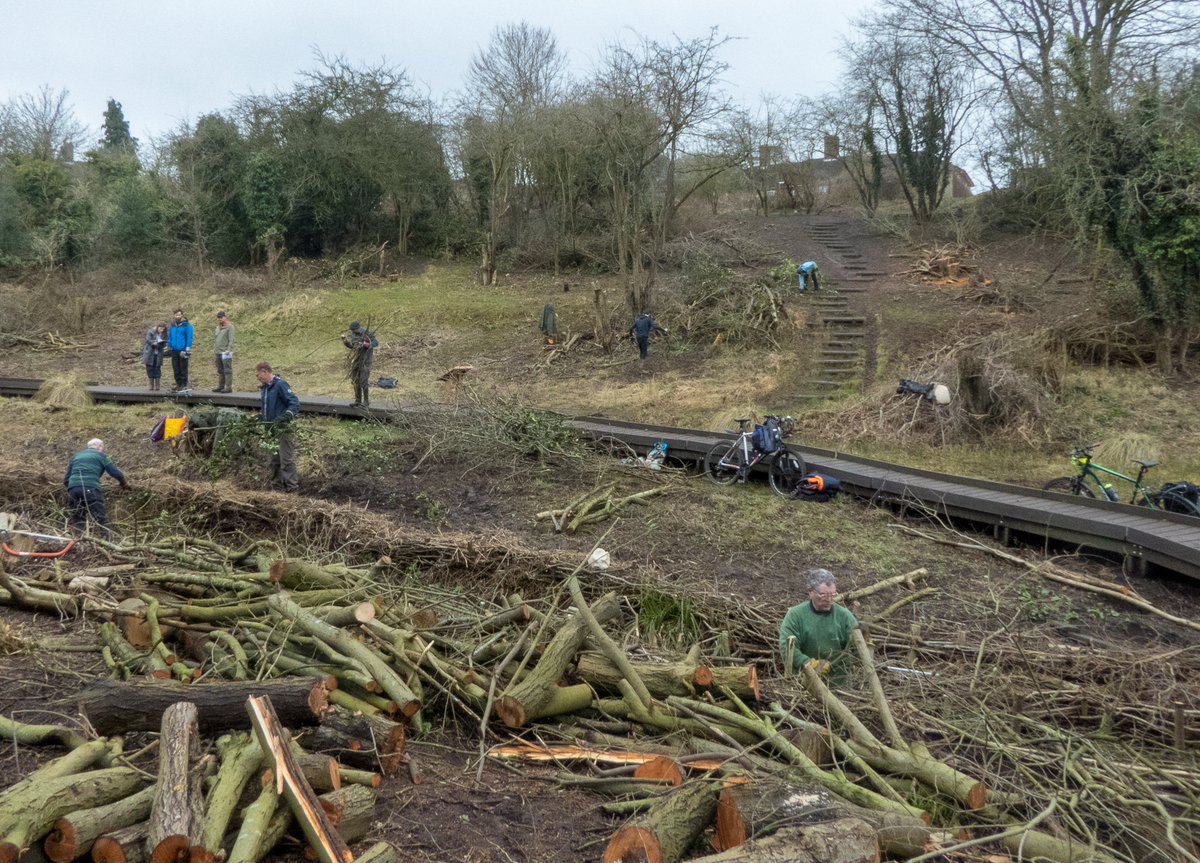 friendlyevalley's tweet photo. The normally tranquil Lye Valley became a hive of activity today, as #volunteers from @BBOWT's #WildOxford group joined us to continue our restoration of the fen. A huge thank you to everyone who gave their time and energy to this special place! https://t.co/fSAuJPA634