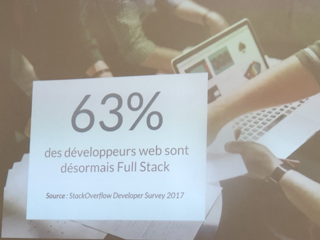 VanessaVincentR's tweet image. #CodeLeWeekEnd avec @coding_days c’est apprendre que 63% des #DéveloppeursWeb sont #FullStack (font du #Front et du #Back)