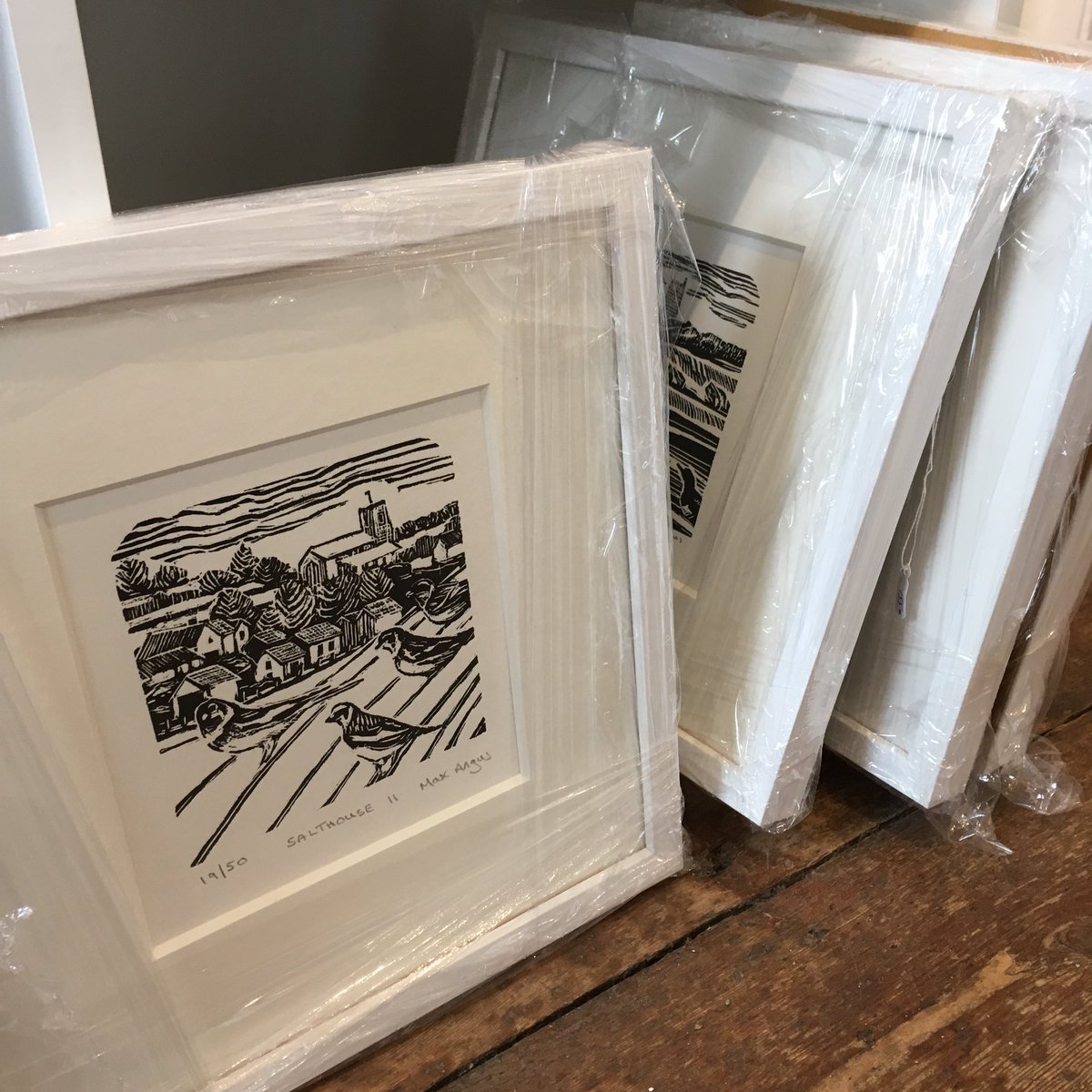 We had exciting delivery of new work yesterday from the very talented printmaker @max_angus. Now the fun part of hanging them! #originalprints #suffolk #LongMelford