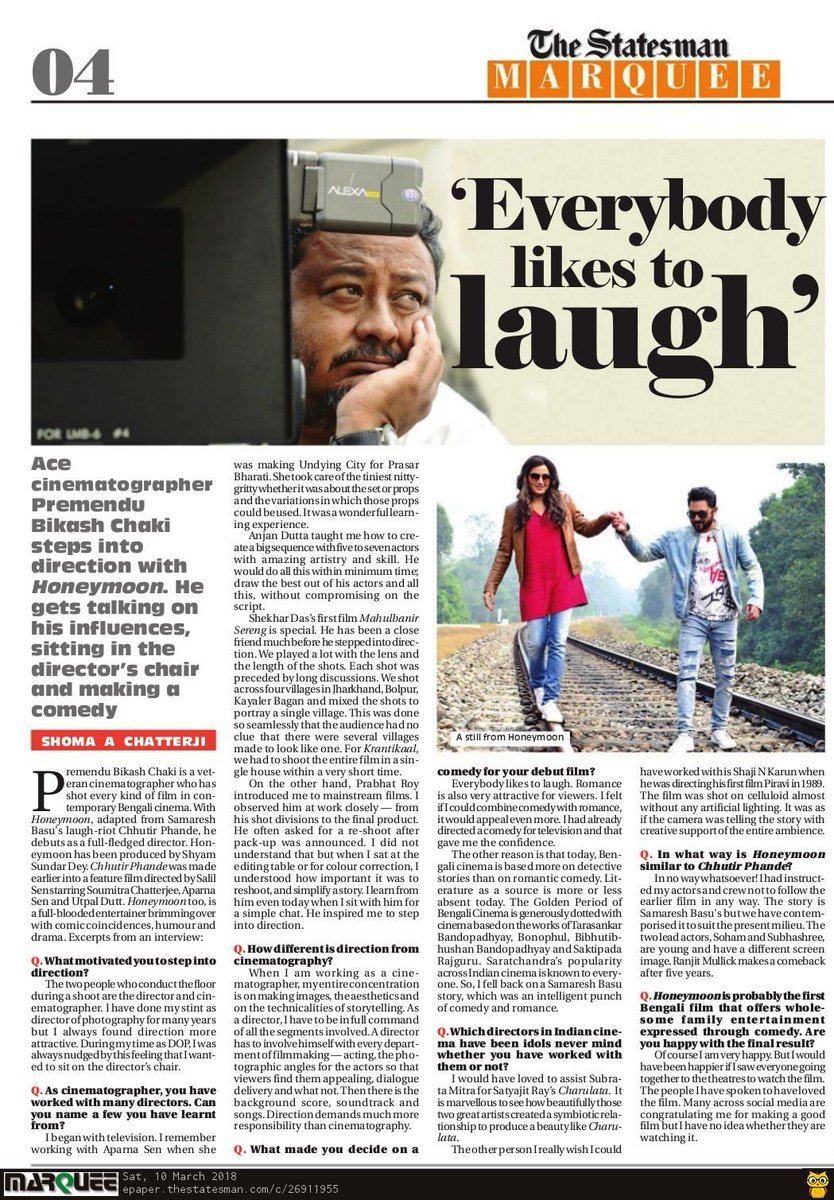 Thanks The Statesman &amp; Shoma di