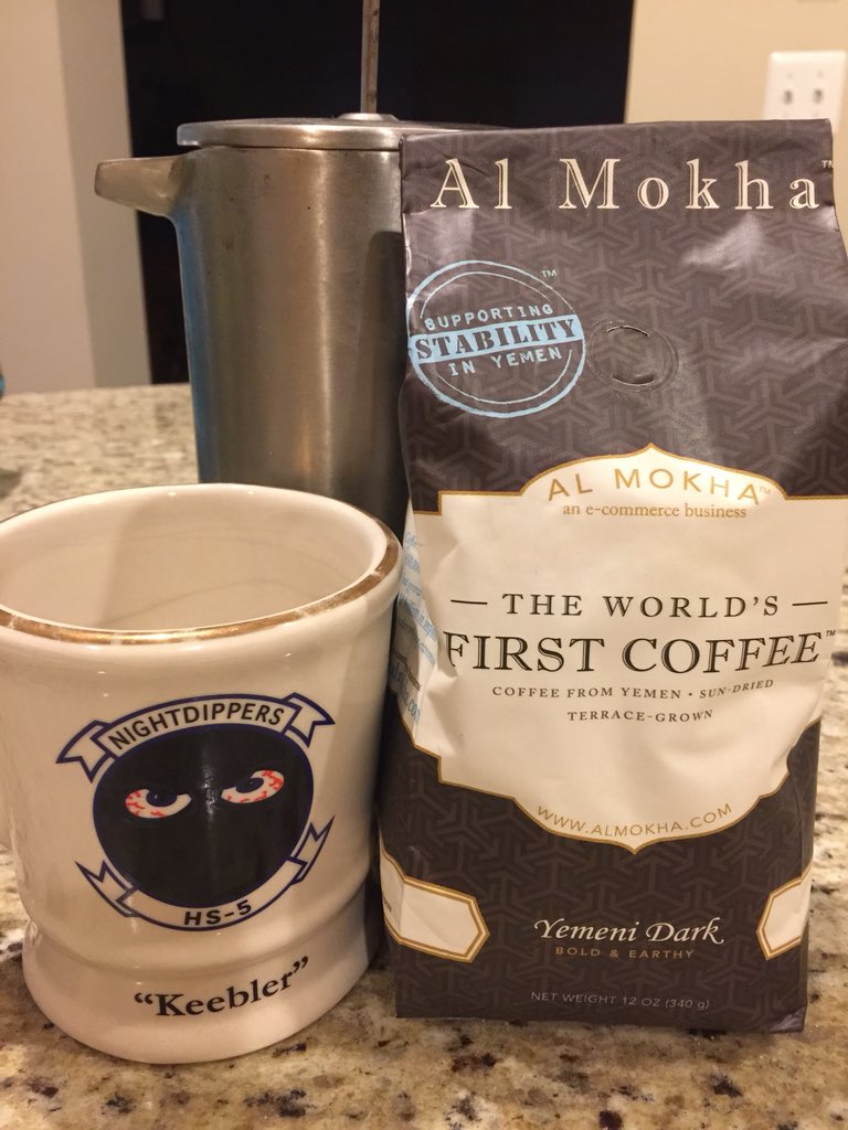 vetimpact's tweet photo. Brewing up our first cup of @almokha coffee to get an early Saturday morning going! We loved learning about the company’s journey to make an economic impact in #Yemen by importing #theworldsfirstcoffee - check’em out! https://t.co/E6AcPNtjED