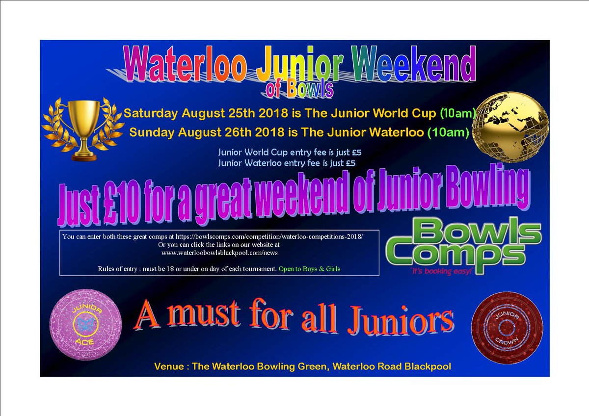 WaterlooBowls's tweet photo. A must for all Juniors, please promote in your area. https://t.co/W86orrHflF