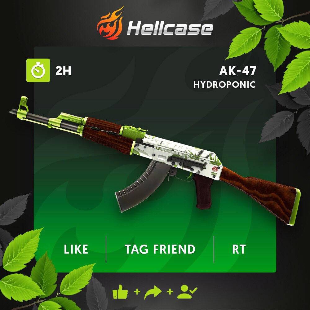 hellcase's tweet photo. 🌥️ AK-47 | Hydroponic Giveaway:
⛅️ CLICK https://t.co/rSkv0LsJxK 
🌤️ Like + RT + Follow @hellcase
☀️ Tag your friend

🏆A winner in 2 hours!

#csgo #csgoskins #csgocases https://t.co/pCWpnXAx86
