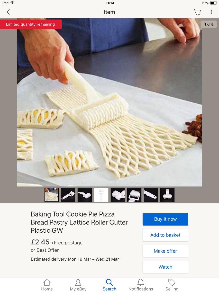 £6.50 <a href="/jamesmartinchef/">James Martin</a> for a lattice pastry cutter.......don’t know who told you that but they haven’t heard of EBay 😂😂