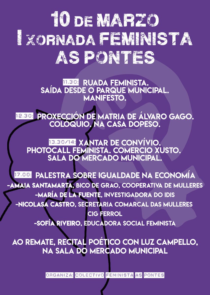 colectivofemap's tweet photo. Rapazas que comeza! #10MAsPontesFeminista https://t.co/KGGXZl7GO2