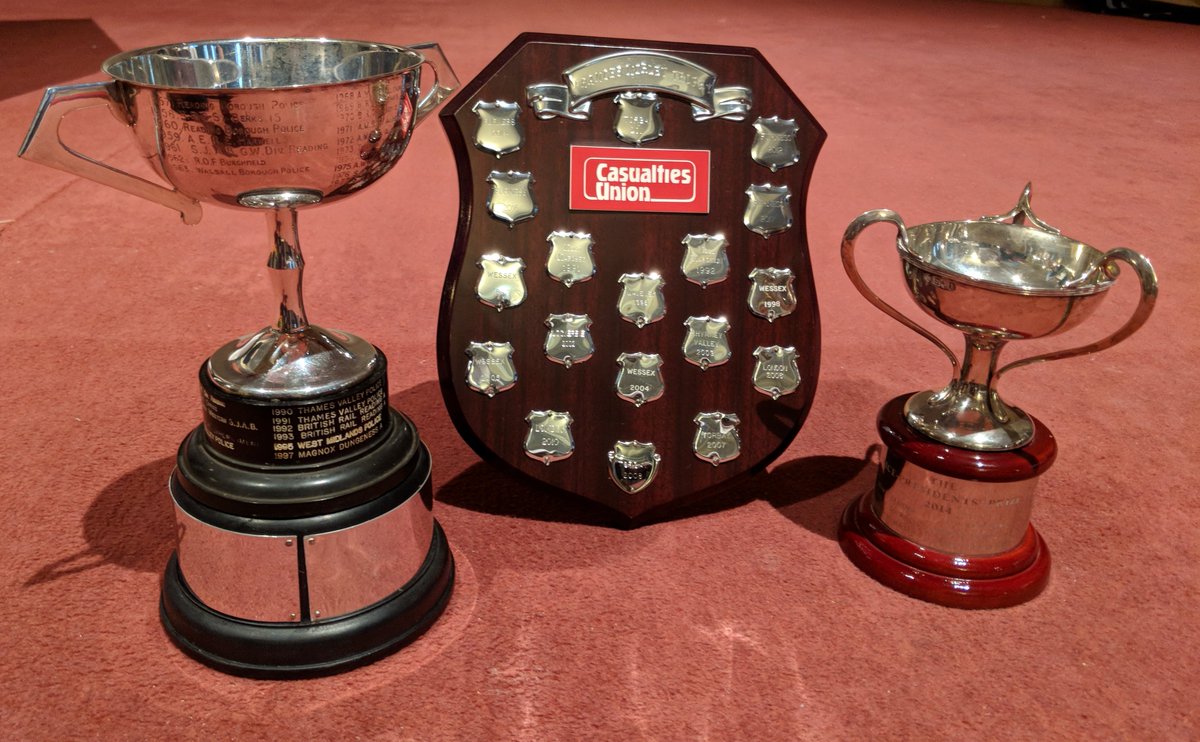 CasUnionCharity's tweet photo. Did you know Casualties Union present awards to our volunteers for length of service, make-up / acting skills as well as commitments to the charity? We're about to start the Trophy and Awards Presentation! #goodluck to all our members! #CUITW2018 #awards #trophy #casualtiesunion https://t.co/4cBxCgeglP