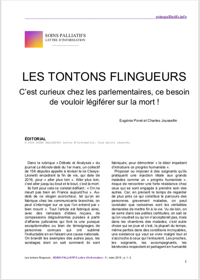 SoinsPallinfo's tweet photo. C’est curieux ce besoin de légiférer sur l’homicide des personnes malades alors que la formation des médecins en soins palliatifs et douleur est pauvre et médiocre. 
C’est leur choix : progressiste ? https://t.co/plx0ealTpk