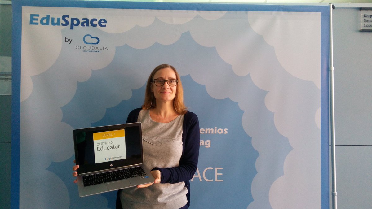 cloudeducacion's tweet photo. Felicitats noies ππ Ara ja soy Google Educator 1, ara a per el 2ππ #EDUSPACE https://t.co/6E1vuj0bxl