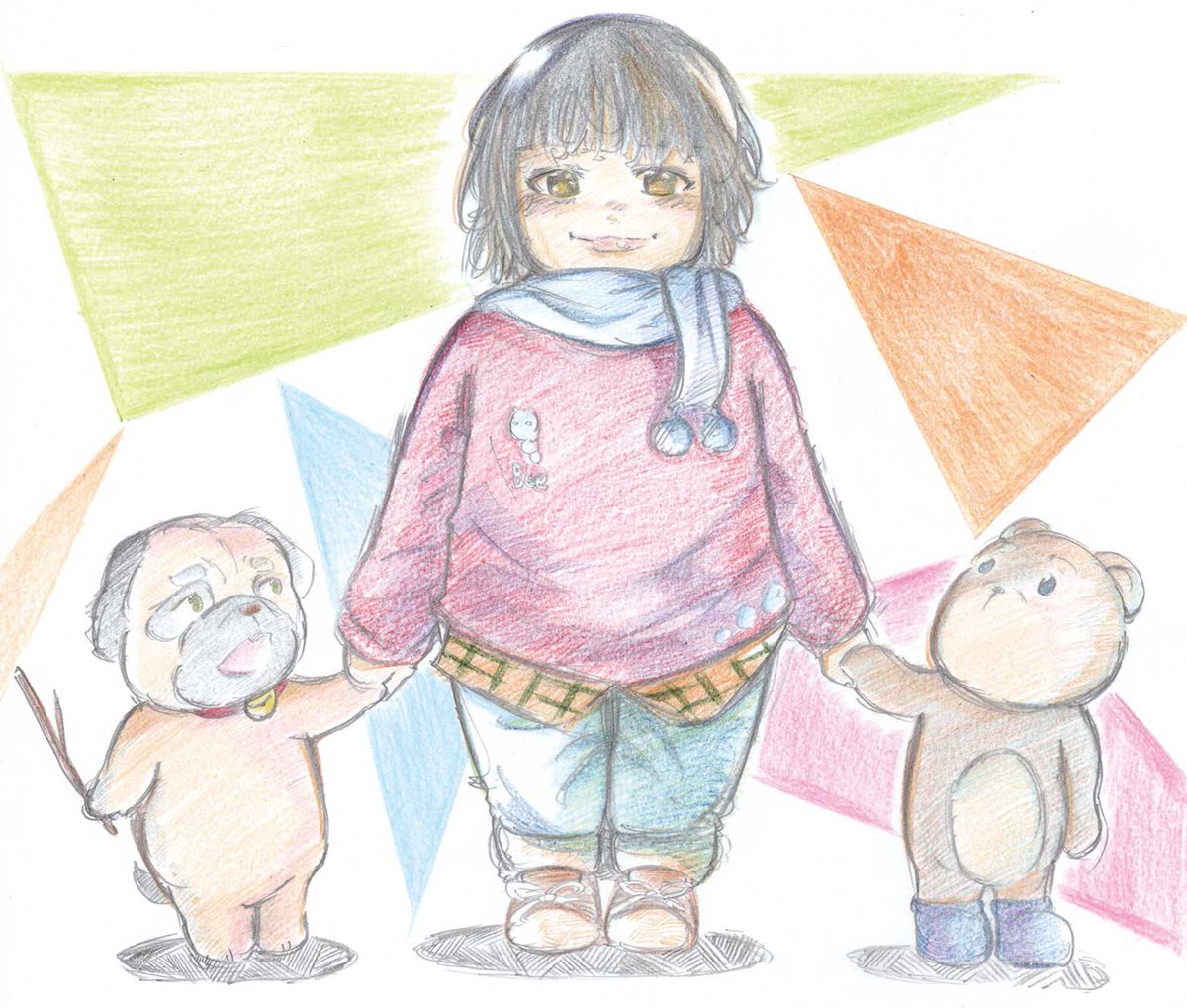 便乗してみた。色鉛筆でいっぱーい絵描いてます #私の作品もっと沢山の人に広がれ祭り 