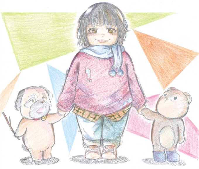 便乗してみた。色鉛筆でいっぱーい絵描いてます #私の作品もっと沢山の人に広がれ祭り 