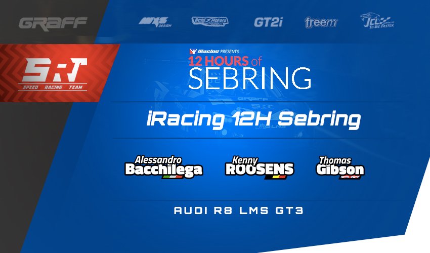 SrtEsport's tweet photo. Here is our line up for the 12 of Sebring, Kenny Roosens and Thomas Gibson will drive alongside Alessandro Bacchilega.

Here is the link of the stream to follow the race.
Good to luck to everyone!

https://t.co/V51DOz9YhI https://t.co/h5gRkwPqAB