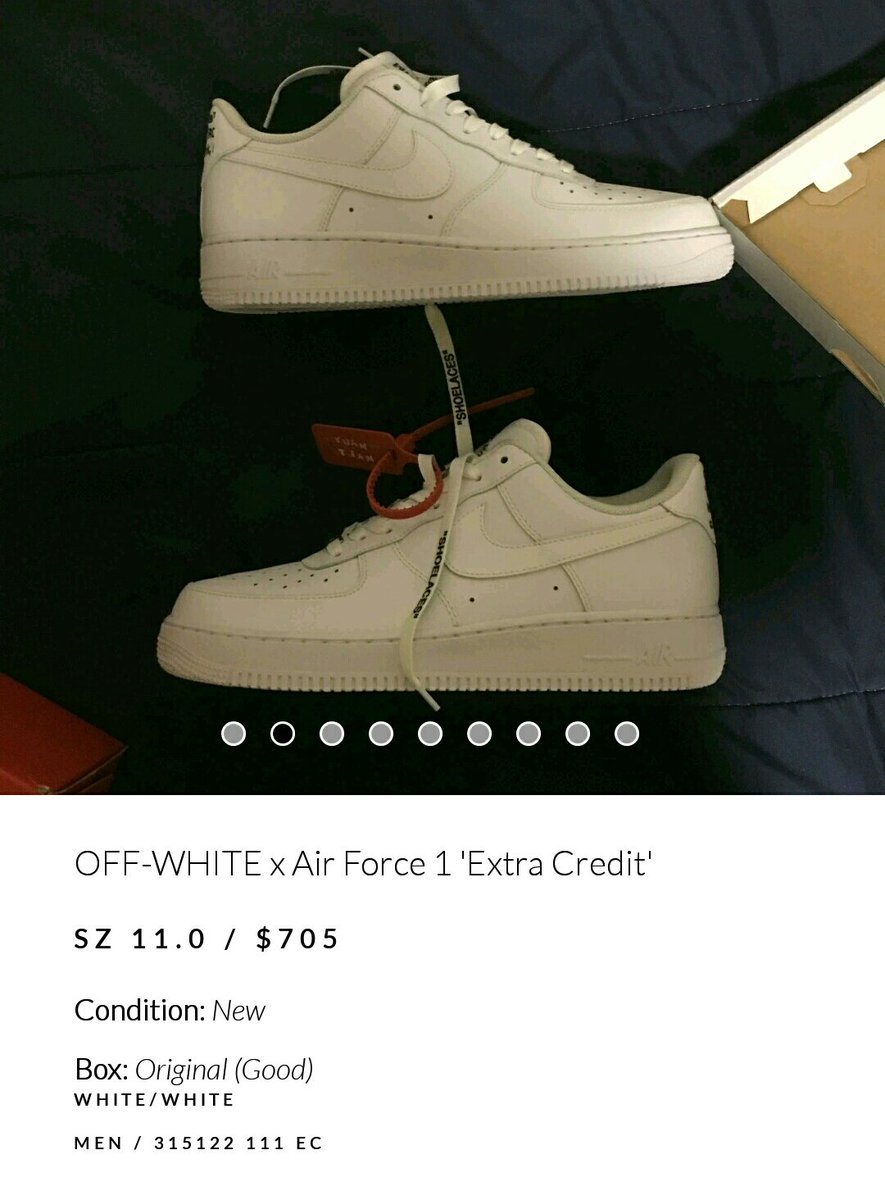 off white air force 1 extra credit