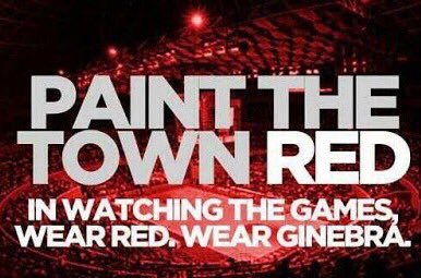 Hi Ginebra Fam please support the team at the games and at home by wearing red #GinebraAko #NSD