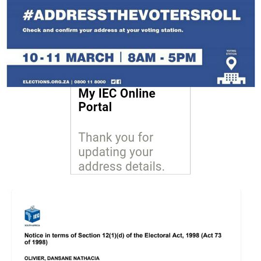 OlivierNathacia's tweet photo. TODAY:I just ADDRESSED THE VOTERS ROLL 😁

Got myself registered on the IEC on5lune platform confirmed &amp; checked my address. I'm part of a network of over 2000 ACTIVATED young thought leaders who are change drive

I'm a part of the Youth Making Local Government Work YMLGW Squad https://t.co/xdHSIhyHVH