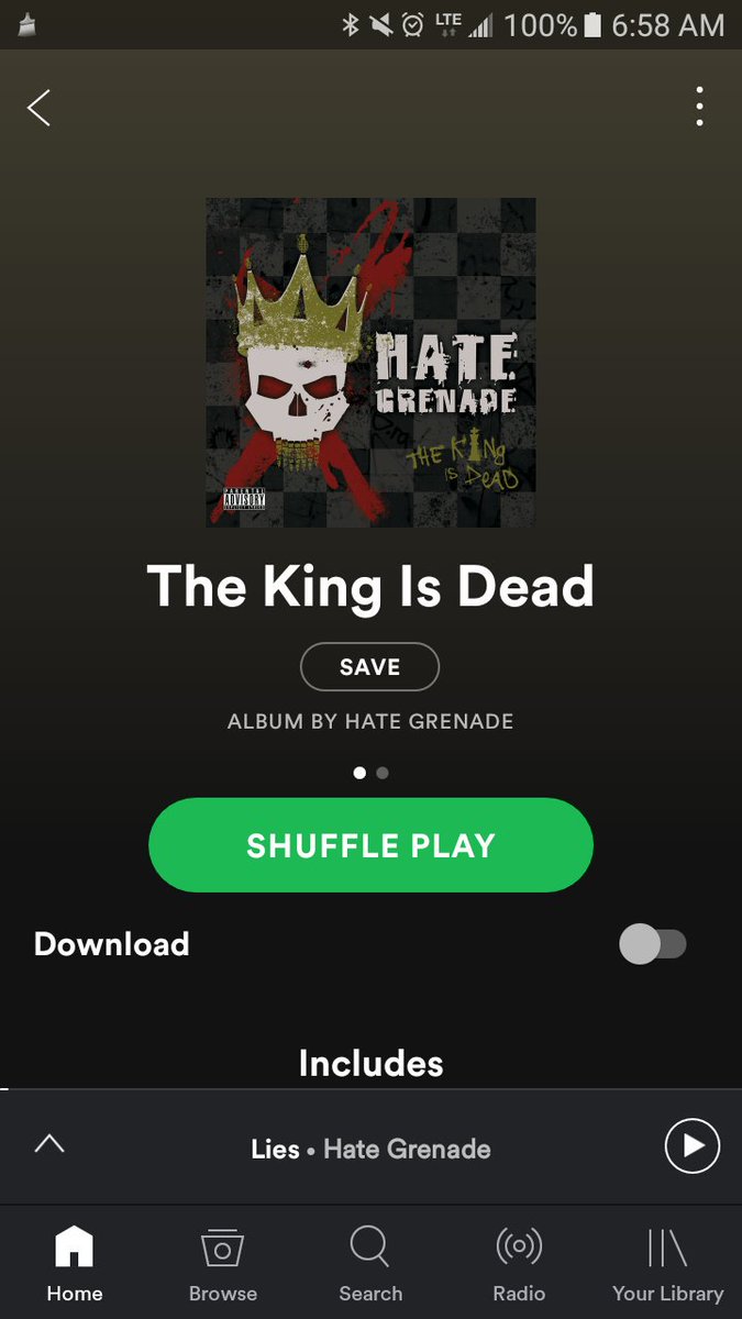 JLGrenade's tweet photo. Available TODAY at all online music stores! @HateGrenade #TheKingisDead #numetal #NuMetalNeverDie #AppleMusic #spotify #NewMusic #releaseday https://t.co/MazgAo44La