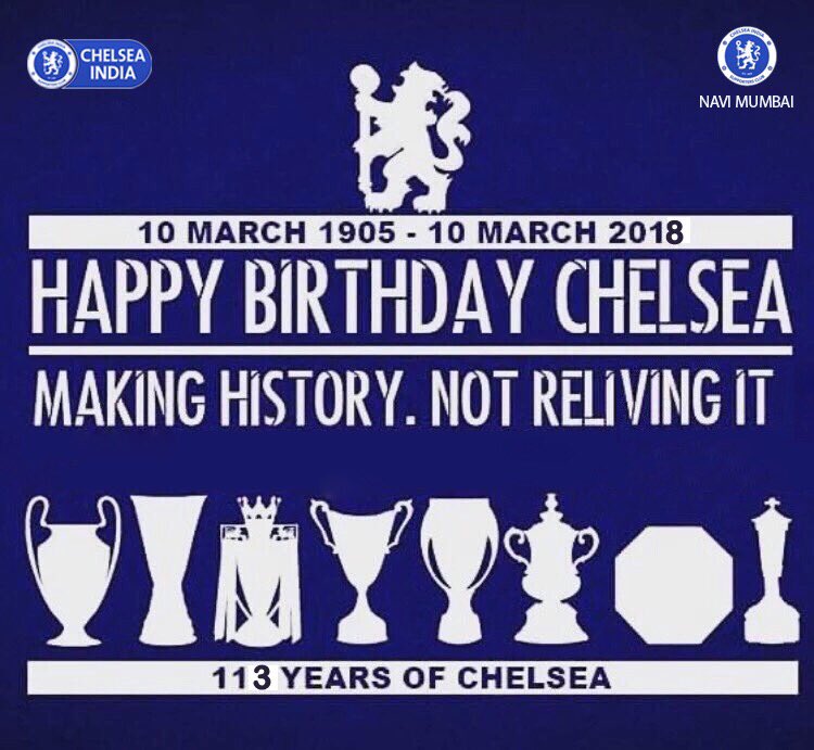 CISCNaviMumbai's tweet photo. Happy 113th Birthday Chelsea FC!!🎂
@ChelseaFC @ChelseaIndia @CISCNaviMumbai 
#chelsea #birthday #ktbffh #blue #bleedblue #CISCNM #football #fans #india #chelseaindia https://t.co/s93Cr5Jxxp