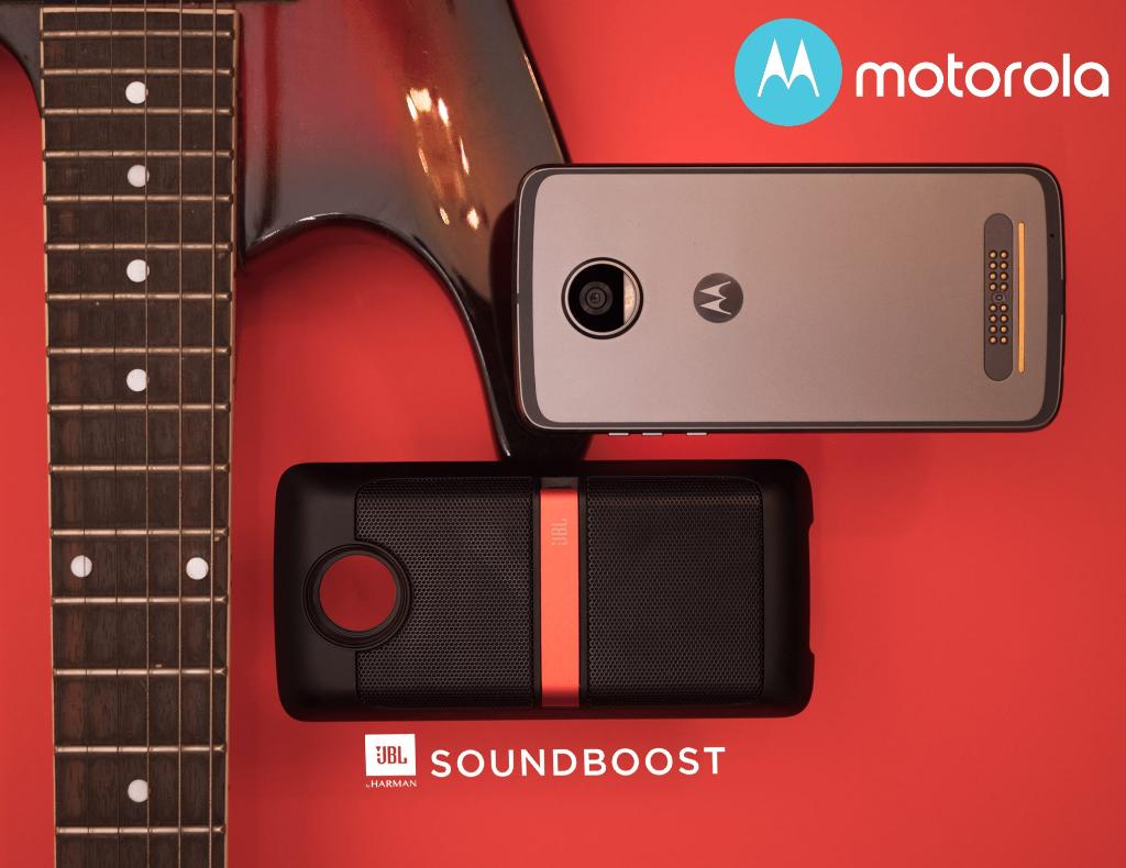 MotorolaESP's tweet photo. Si te gusta la música, el #motomod #JBLSoundBoost2 es para ti. Conéctalo a tu #motoz ¡y disfruta! https://t.co/hwMc3R1gDz
