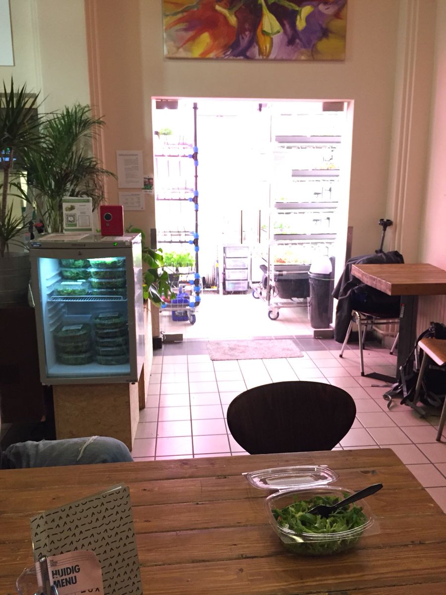 OneFarmIO's tweet image. And we sold out again.. thanks peeps for emptying our honest food fridge and eat all that delicious, pesticide free, no waste, no transport, extremely yummy mixed salads from our #verticalfarm #inalab