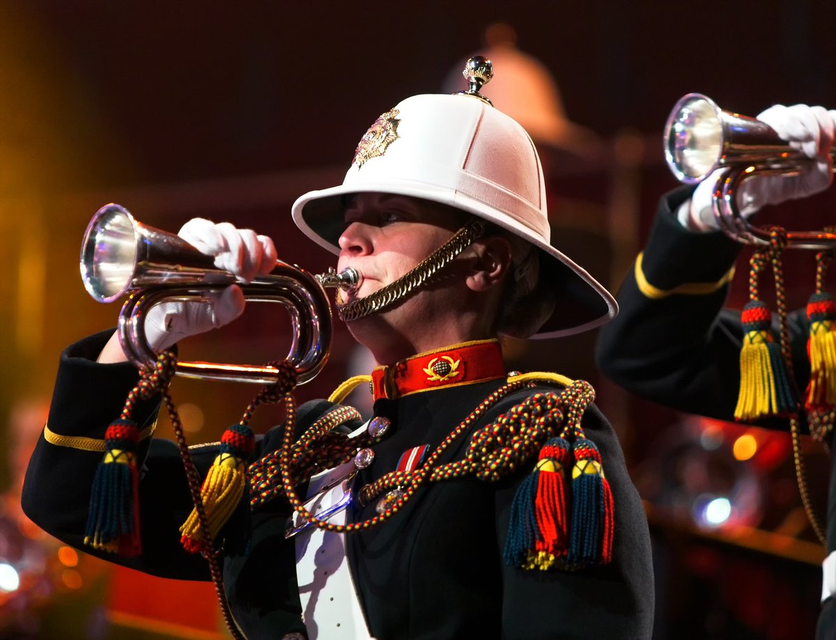 RMBandService's tweet photo. The RM Corps of Drums from the opening night of the Mountbatten Festival of Music 2018. You can watch the entire concert live tonight on the Royal Marines YouTube channel! https://t.co/G70S4cQxDc https://t.co/GGoGrziUsI