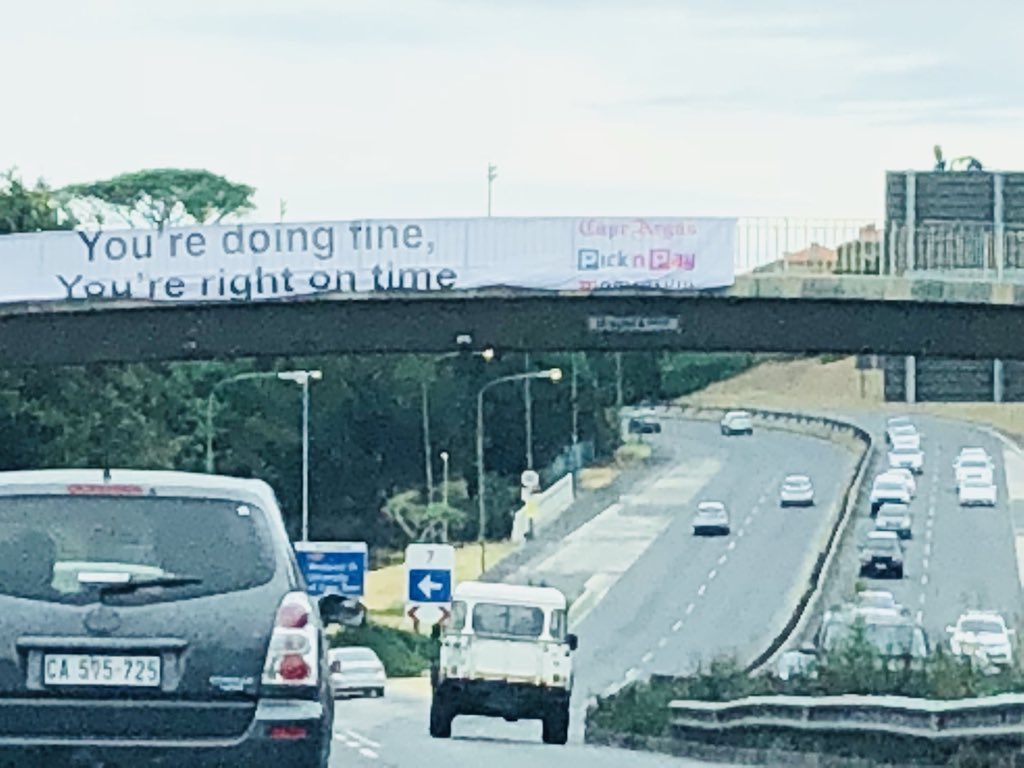 GenevieveMannel's tweet photo. Thank you to @PicknPay for bringing the motivation along the route for tomorrows @CTCycleTour #109kms https://t.co/zuw10CgoTz