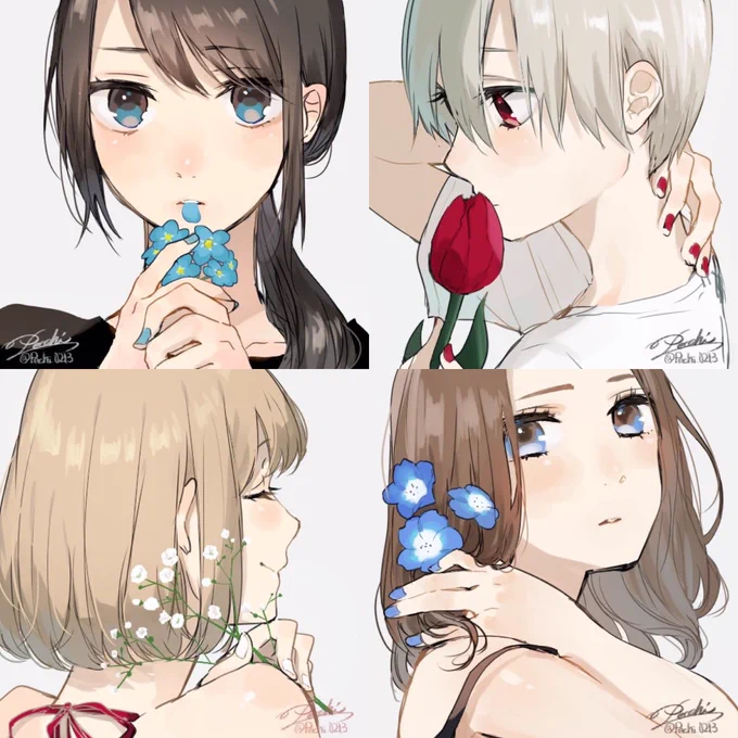 #私の作品もっと沢山の人に広がれ祭り
ミクとか女の子とか花とかフリーアイコンとか
青色が好きです??? 
