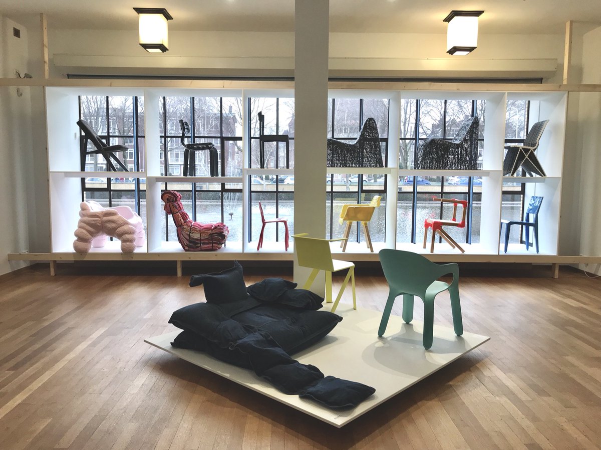 JudyStraten's tweet photo. Zit!/Sit! by #richardhutten @gemeentemuseum The Hague. All about #chairs, #designing, #collecting and their #story. On show till september https://t.co/Amob5NCJ0n