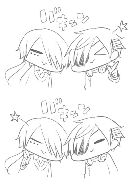 片目隠れたキャラはウインクの表現ができないって、ぼくはか描いてて気づいた気がします
なのでデッドブルは二人でひとつ… 