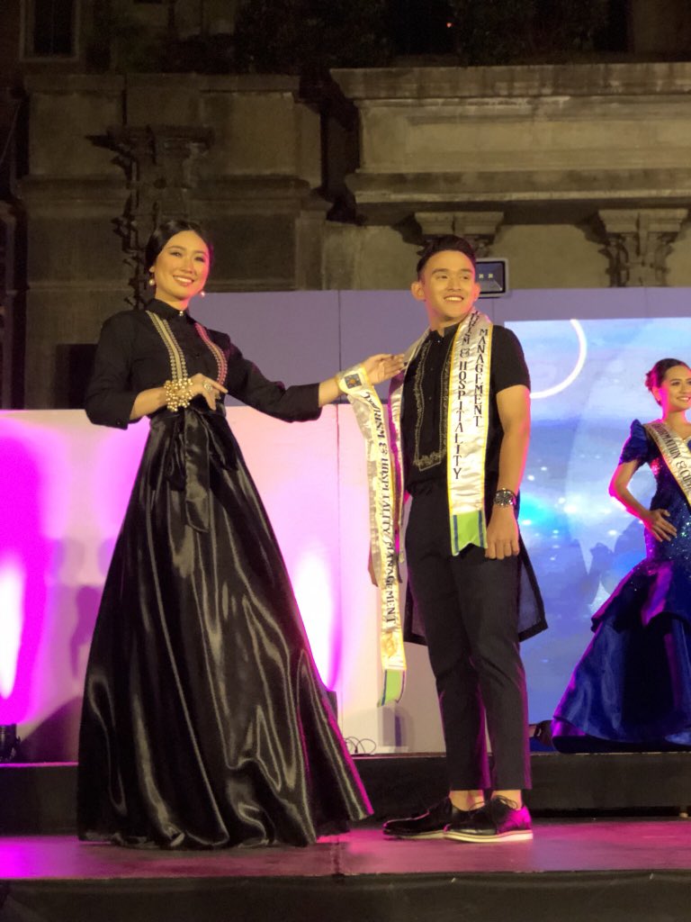 USTCTHMSC's tweet photo. Our very own Azusa Masu & Benjamin Gutierrez in their formal wear.
#TeamCTHM
#BenjaWIN
#MASUsungkitAngKorona πππ https://t.co/HDj9Gu2P6Q