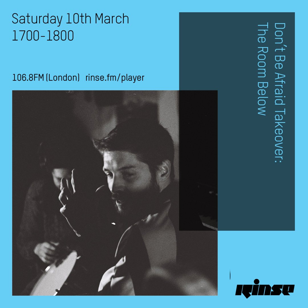 RinseFM's tweet photo. Coming up at 5PM it's #TheRoomBelow on https://t.co/Q0ed1ktSEG & 106.8FM #RinseFM #DontBeAfraidTakeover https://t.co/4MAAIlKbRs