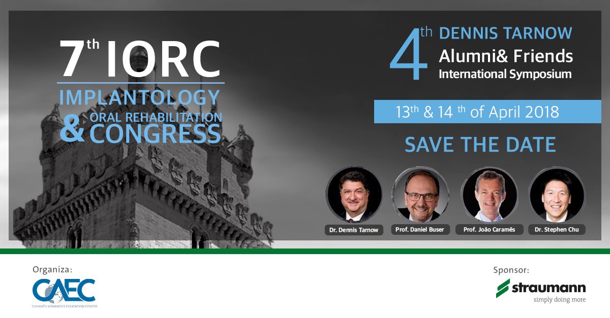 StraumannES's tweet photo. #SaveTheDate Próximos 13-14 Abril 👉 VII edición del IORC en Lisboa. Los mejores ponentes de todo el mundo llegan para mostrar las últimas novedades y técnicas en el sector de la Implantología y la Rehabilitación Oral ➡️ https://t.co/hGnXK329h0 #IORC #IORC2018 #Implantología https://t.co/XP97kgLnye