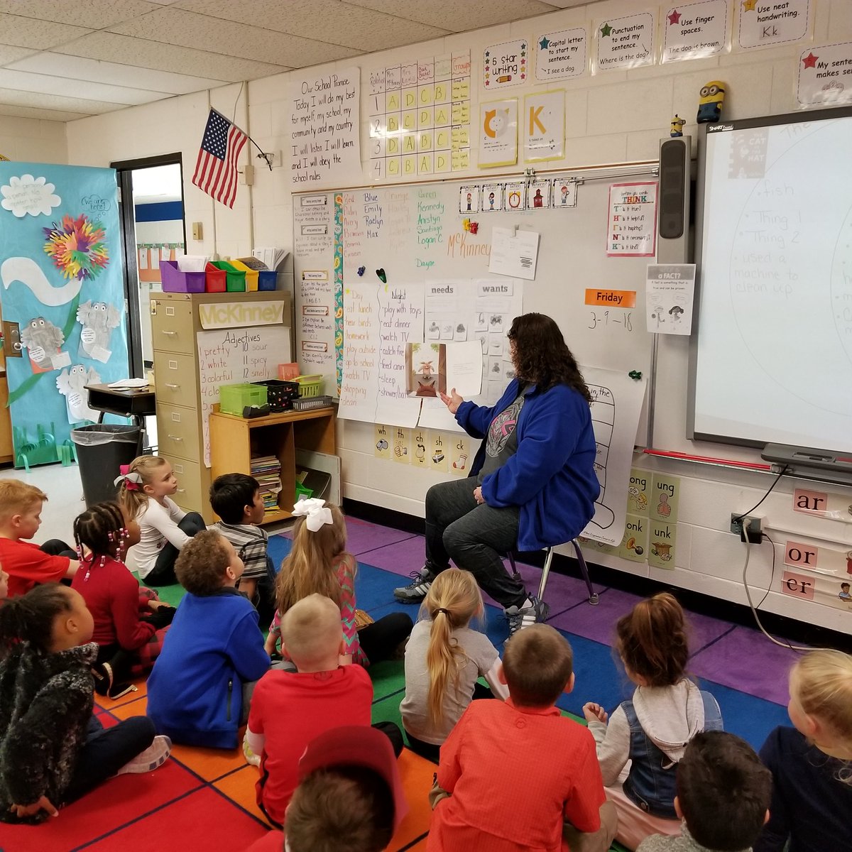 McKinneysMinion's tweet photo. What a great Dr. Seuss week!  Guest readers, Dr. Seuss books and time with our 5th grade reading buddies! https://t.co/w6LODojSvf