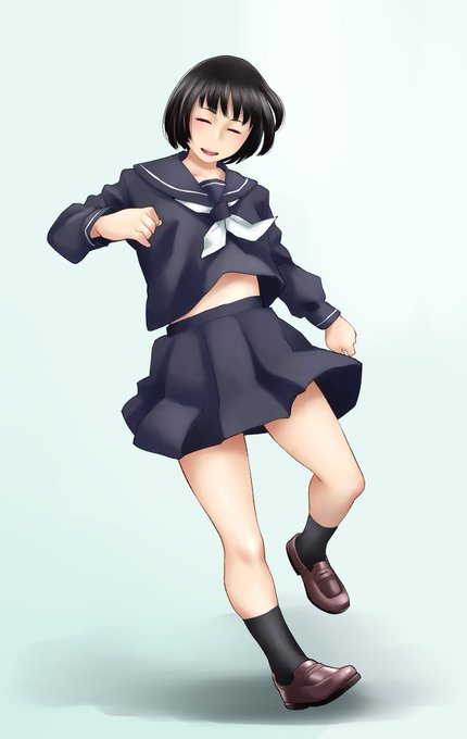 #セーラー服女子のイラストだけで興味を持ってくれる方へ届け 