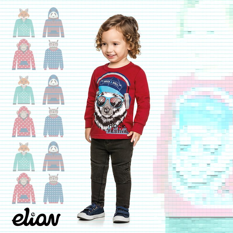 O tema rock chegou pra agitar a linha fun da coleção #InvernoElian. Já imaginou o seu pequeno com essa camiseta com estampa mega estilosa de urso? Lindo demais! ❤️
Confira a nossa coleção em: elian.com.br/lookbook/
#ElianTextil