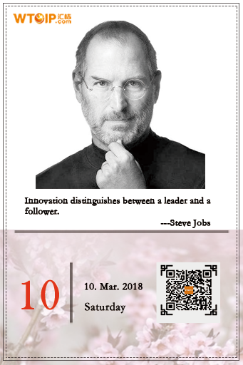 WTOIPGLOBAL's tweet photo. #WTOIPDailyCalender “Innovation distinguishes between a leader and a follower.” –Steve Jobs Morning, 10 Mar!
#innovation #SteveJobs #Calender #daily #famousquotes #intellectualproperty https://t.co/jbsp6VoiGi
