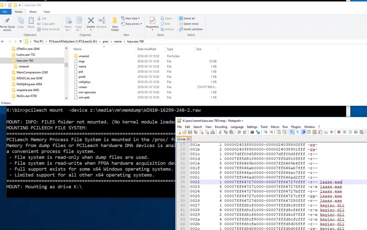UlfFrisk's tweet photo. Memory Dump Process File System complete! I "only" have documentation and howtos left before release, sigh 😕 Hopefully next week... https://t.co/glM1izvwl7