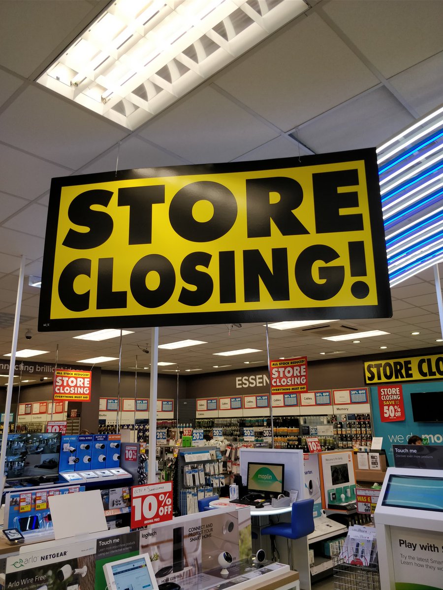 Maplin_CHD's tweet photo. CLOSING DOWN SALE NOW ON!

UP TO 50% OFF ALL ITEMS IN STORE!

For more information please feel free to call us on 0333 400 9696, drop us a DM on Twitter or visit us on Ravenside Retail Park in Chesterfield.

#UKSOPRO #LoveChesterfield @ChesterfieldNws https://t.co/KSfayxmm55