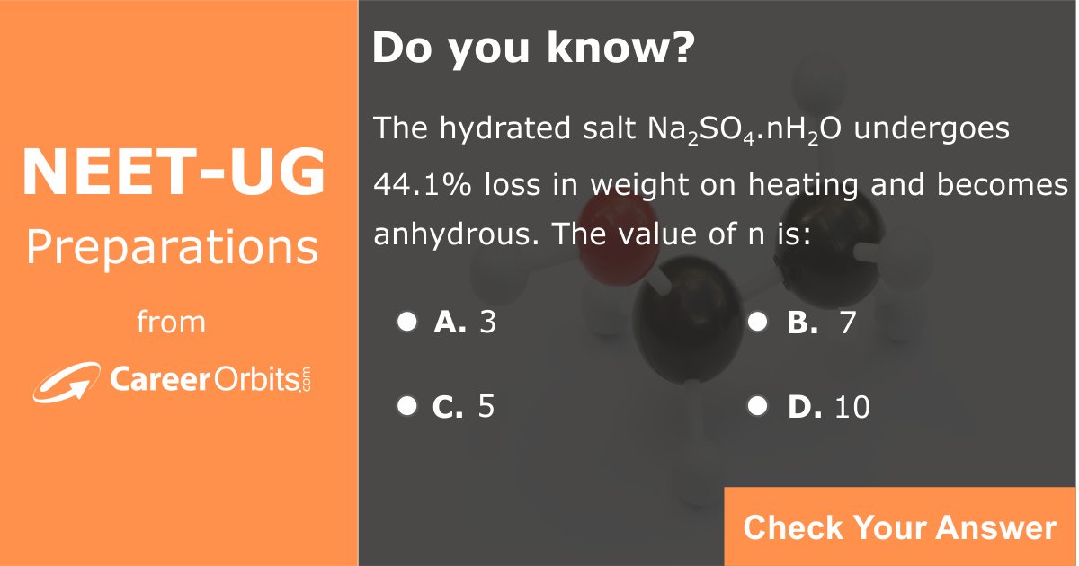 NEETUG2019's tweet photo. Test how prepared you are for NEET!

☑ Click on the below link to check your answer.
☑ Clear doubts with detailed solution.
☑ Revise your concepts smartly.
☑ Learn to practice the right way.

Visit: https://t.co/X4qKPBRSI1

#NEET2018 #NEETExam  #NEET2019 #NEETQuestion https://t.co/EdzUYN9TeZ