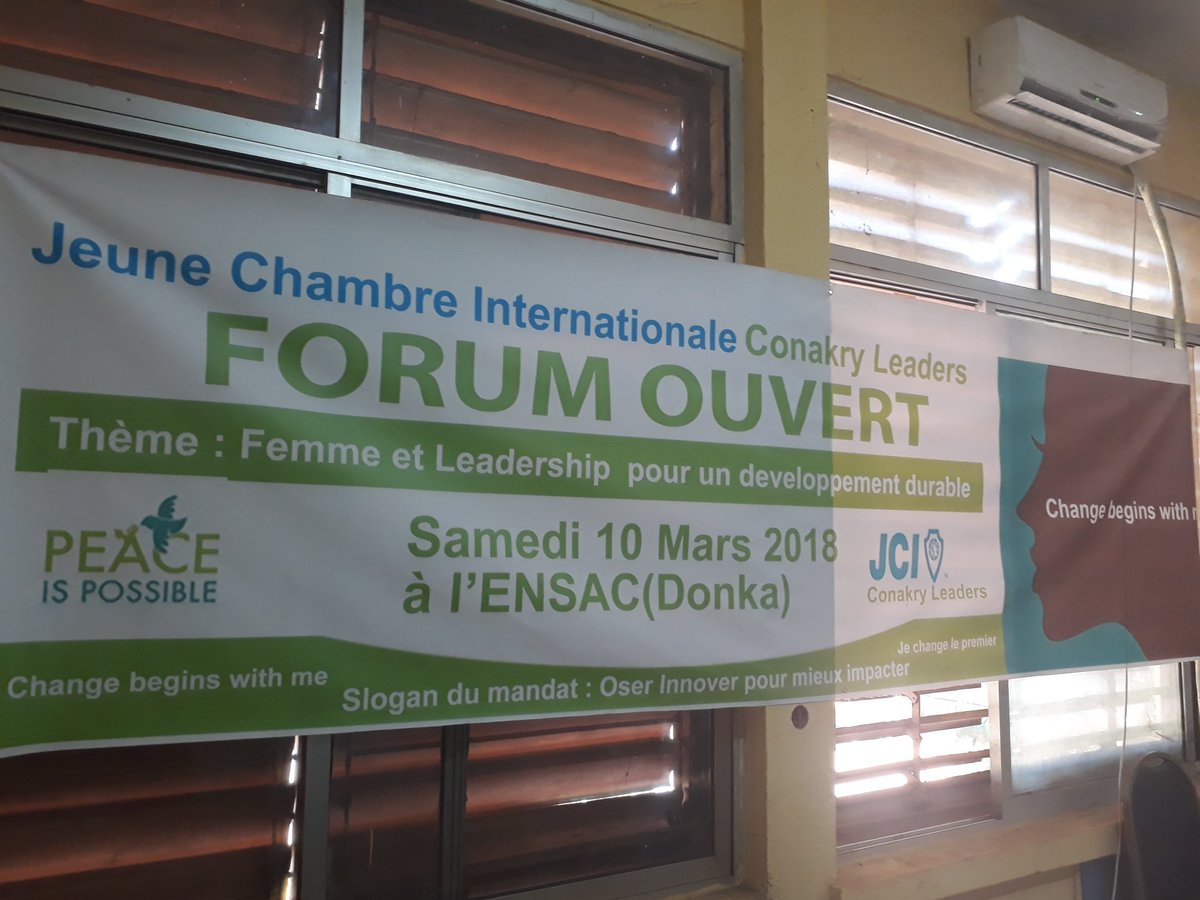Guin_Audacieuse's tweet photo. Fin du forum ouvert.
Thème: femme et leadership pour un développement durable.
Merci à tous et toutes.
#JCICONAKRYLEADERS
#ENSAC
#Forceauxfemmes https://t.co/ZOrD4sNClX