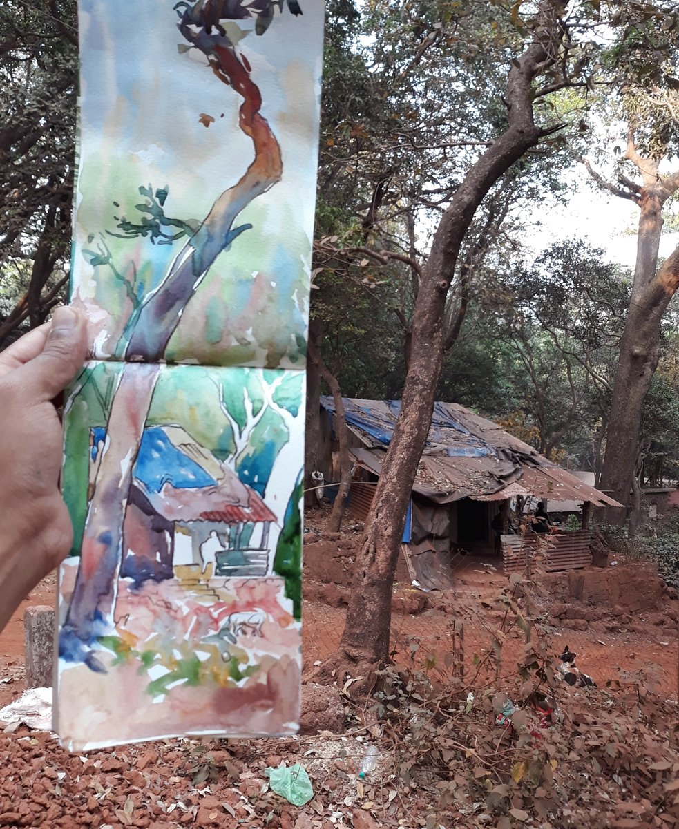 girishmalap's tweet photo. Urban Sketching Trip
 @ Matheran
 #Sketching #Sketchbook #Trip #Matheran #UrbanSketchers #UrbanSketching #USKMumbai #Architecture #Moleskine #penAndInk #Watercolor #Travel #Mumbai https://t.co/GmTjCiLEl1