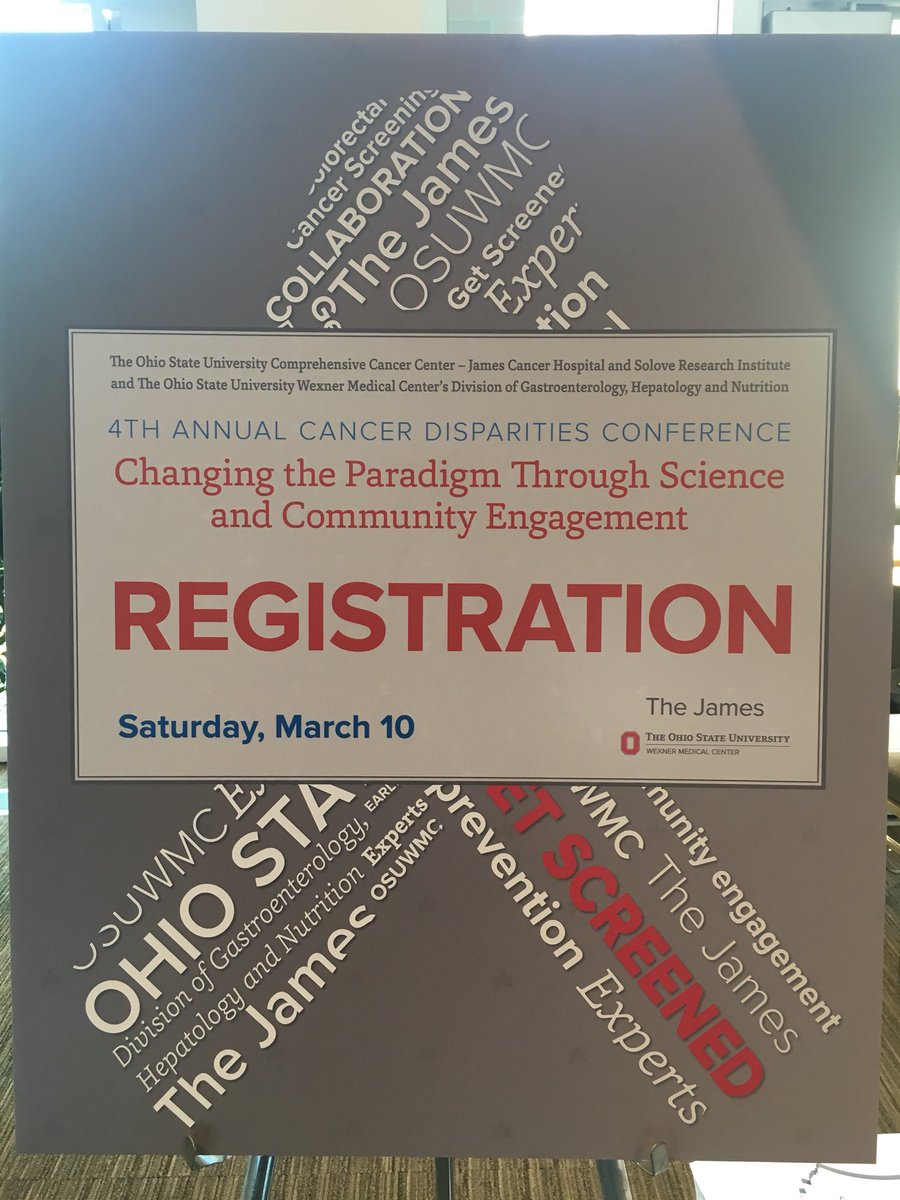 DMGrayMD's tweet photo. It’s here! The 4th Annual Cancer Disparities Conference: Changing the Paradigm through Science and Community Engagement. We start at 9am and this is going to be AWESOME! Follow along at #CDC2018. https://t.co/8RSWFO4M3c